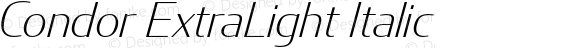 Condor ExtraLight Italic