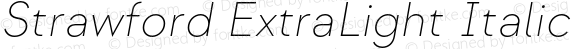 Strawford ExtraLight Italic