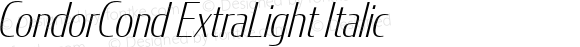 CondorCond ExtraLight Italic