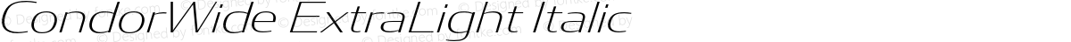 CondorWide ExtraLight Italic