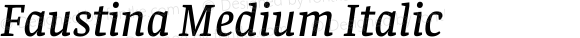 Faustina Medium Italic