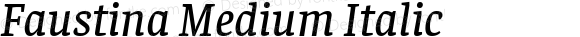Faustina Medium Italic