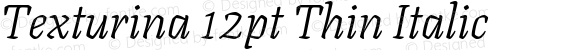 Texturina 12pt Thin Italic