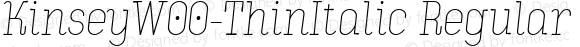 Kinsey W00 Thin Italic