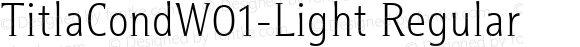 TitlaCondW01-Light Regular