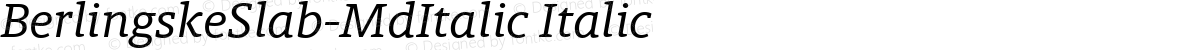 BerlingskeSlab-MdItalic Italic