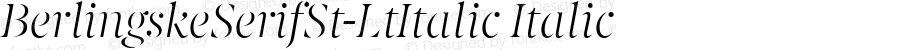 BerlingskeSerifSt-LtItalic Italic