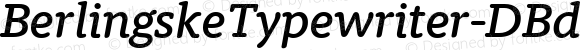 BerlingskeTypewriter-DBdItalic Italic