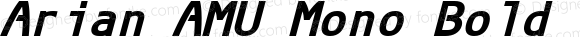 Arian AMU Mono Bold Italic