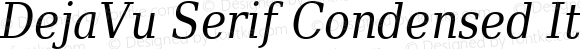 DejaVu Serif Condensed Italic