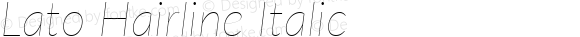 Lato Hairline Italic