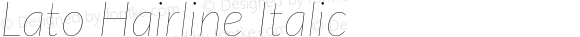 Lato Hairline Italic