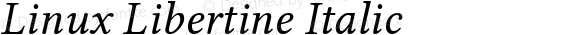 Linux Libertine Italic