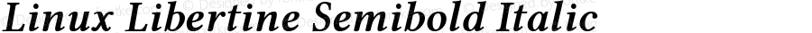 Linux Libertine Semibold Italic