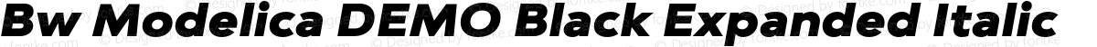 Bw Modelica DEMO Black Expanded Italic
