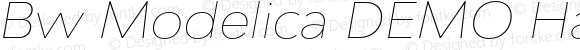 Bw Modelica DEMO Hairline Expanded Italic