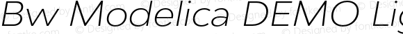 Bw Modelica DEMO Light Expanded Italic