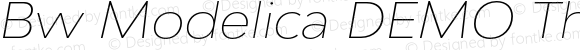 Bw Modelica DEMO Thin Expanded Italic