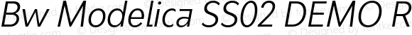 Bw Modelica SS02 DEMO Regular Condensed Italic