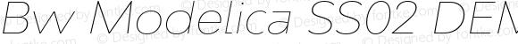 Bw Modelica SS02 DEMO Hairline Expanded Italic