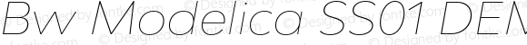 Bw Modelica SS01 DEMO Hairline Expanded Italic