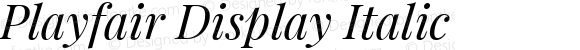 Playfair Display Italic