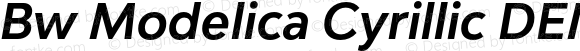 Bw Modelica Cyrillic DEMO Bold Italic