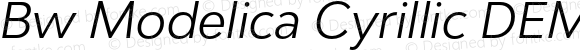 Bw Modelica Cyrillic DEMO Regular Italic