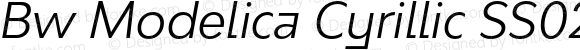 Bw Modelica Cyrillic SS02 DEMO Regular Italic