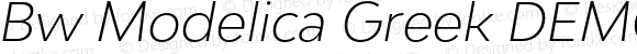 Bw Modelica Greek DEMO Light Italic