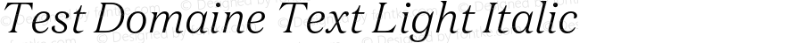 Test Domaine Text Lt Italic