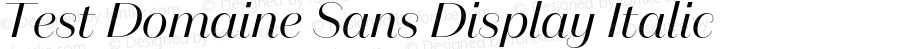 Test Domaine Sn Disp Italic