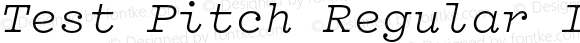 Test Pitch Regular Italic