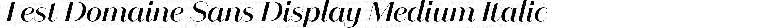 Test Domaine Sans Display Medium Italic