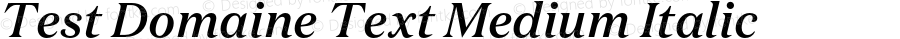 Test Domaine Text Med Italic