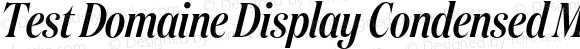 Test Domaine Display Condensed Medium Italic