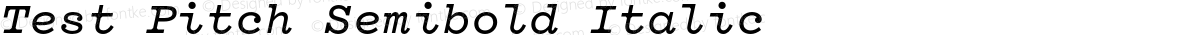 Test Pitch Semibold Italic