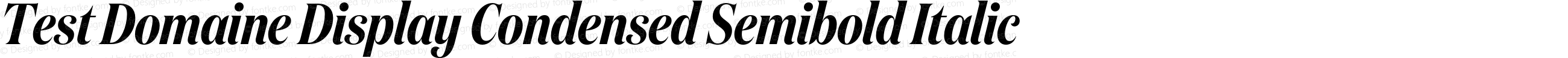 Test Domaine Display Condensed Semibold Italic