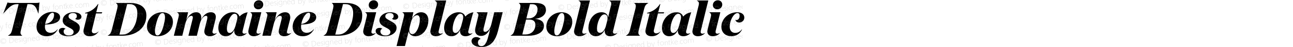 Test Domaine Display Bold Italic