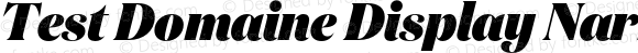 Test Domaine Display Narrow Black Italic