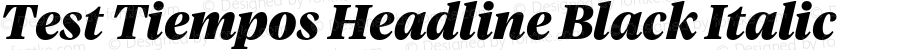 Test Tiempos Hln Blk Italic