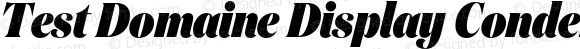 Test Domaine Display Condensed Black Italic