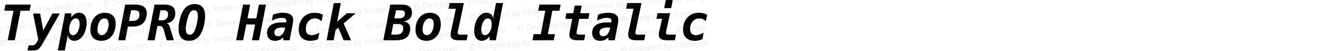 TypoPRO Hack Bold Italic