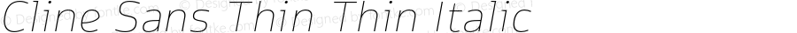 ClineSans-ThinItalic