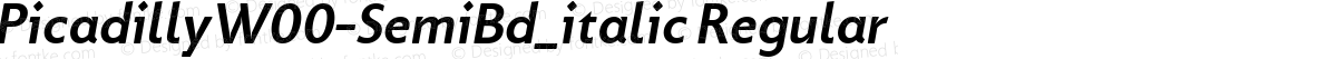 PicadillyW00-SemiBd_italic Regular