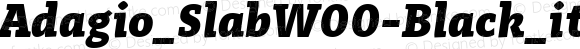 Adagio_SlabW00-Black_italic Regular Version 1.00