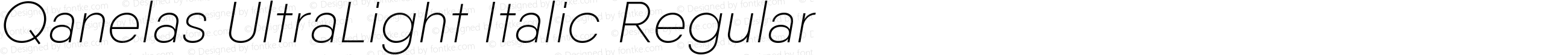 Qanelas UltraLight Italic Regular