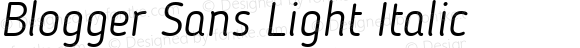 BloggerSans-LightItalic