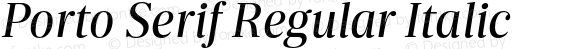 Porto Serif Regular Italic