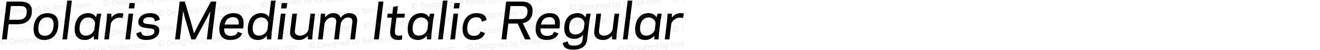 Polaris Medium Italic Regular